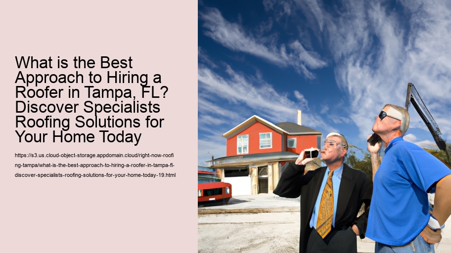 What is the Best Approach to Hiring a Roofer in Tampa, FL? Discover Specialists Roofing Solutions for Your Home Today
